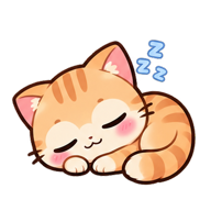 蜷起来睡觉的小猫